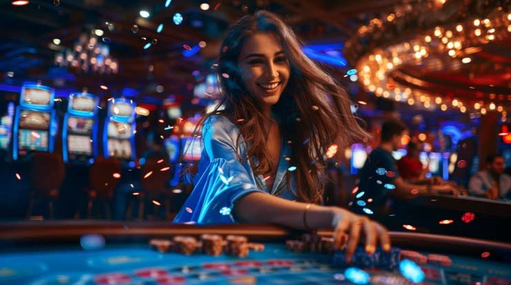Ilustrasi pengguna melakukan deposit dana secara online dari perangkat mobile dengan aman